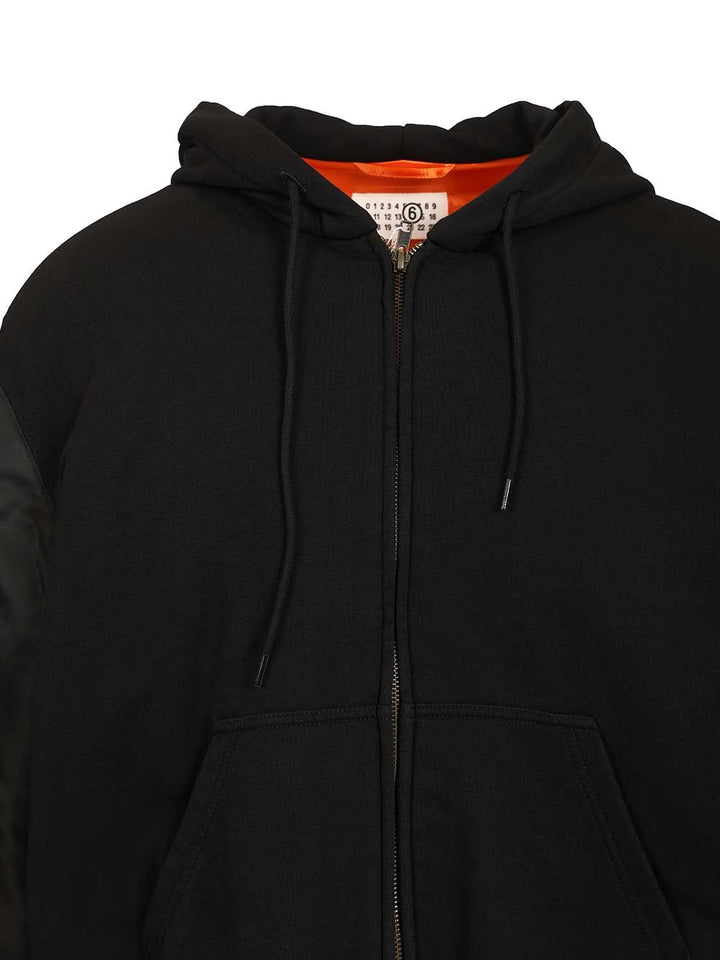 Mm6 Maison Margiela Hooded Jacket Giacche - Nero | c38191e3bb64d833933f7747f583e9aa61612c00