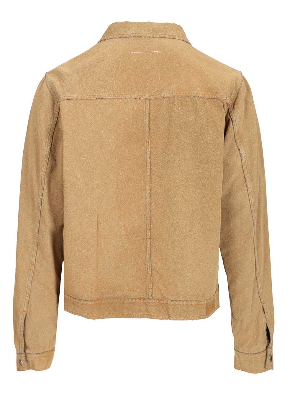 Mm6 Maison Margiela Trucker Jacket Giacche - Beige | 12a918da4adf26352da0137fa54f05472454b41e