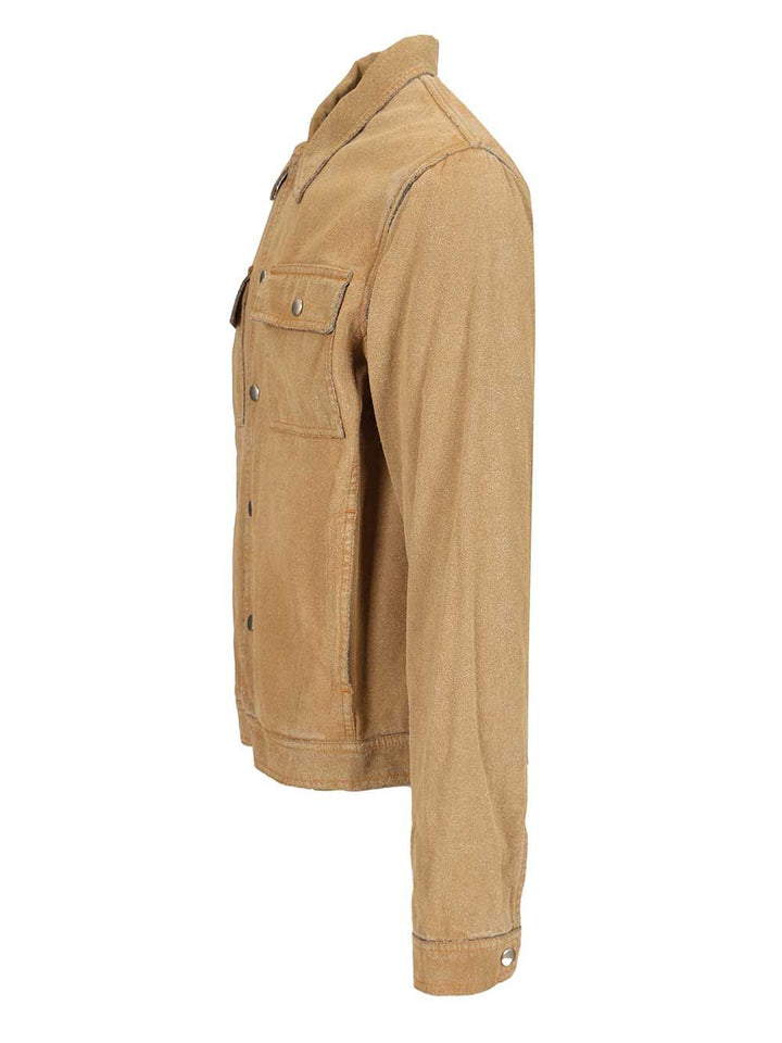Mm6 Maison Margiela Trucker Jacket Giacche - Beige | 9394c9c2264167ac96fdb3b999242af3792cc5e0