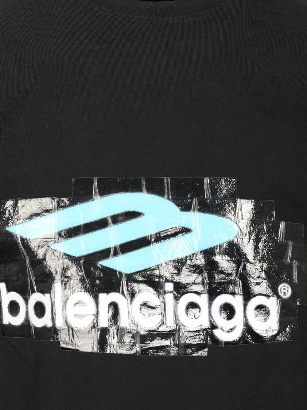 Balenciaga Oversized T-Shirt - Blu | 0737a85d38bf7d12ea25f7aa360271691ffb85c7
