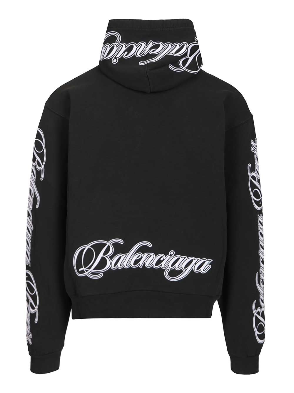 Balenciaga Cursive Oversized Hoodie Sweatshirts - Nero | d5edd7b403def1402d9b07c6f67c0f564b448141