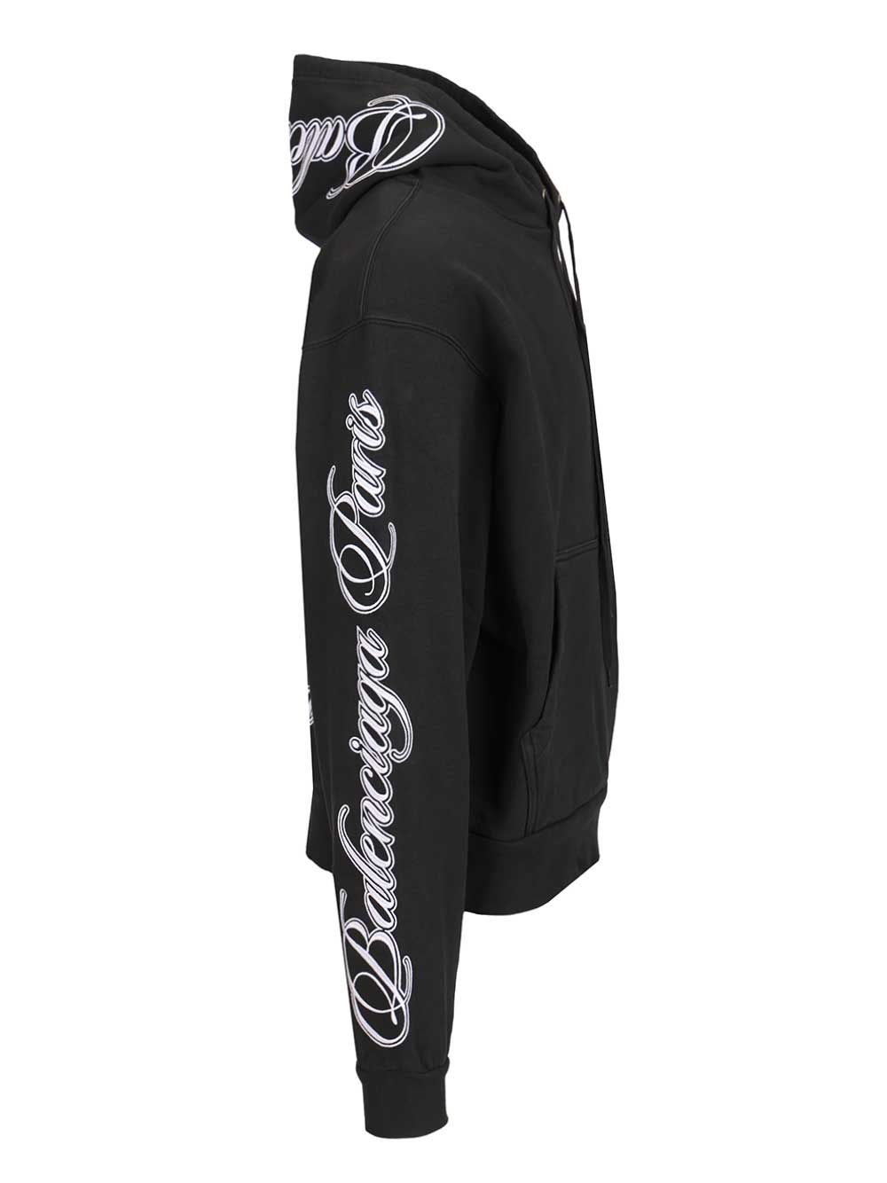 Balenciaga Cursive Oversized Hoodie Sweatshirts - Nero | cd7d3cfc23a4b68d41dfd1ba7271267e27a931ff
