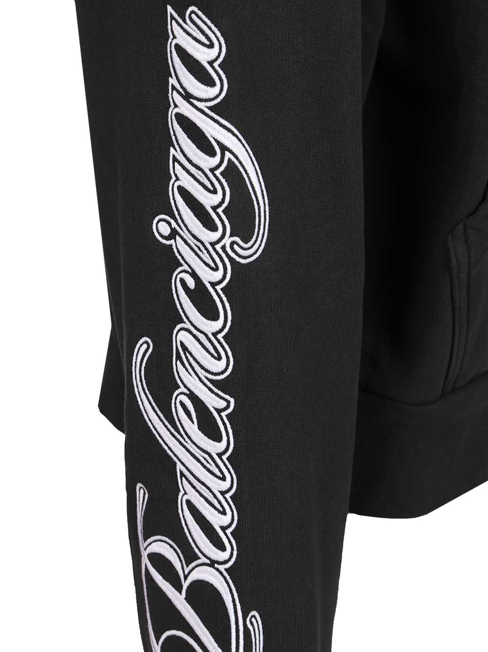 Balenciaga Cursive Oversized Hoodie Sweatshirts - Nero | 48016bd5fc8109ff6b5c105df9d5da75ad8f2cac