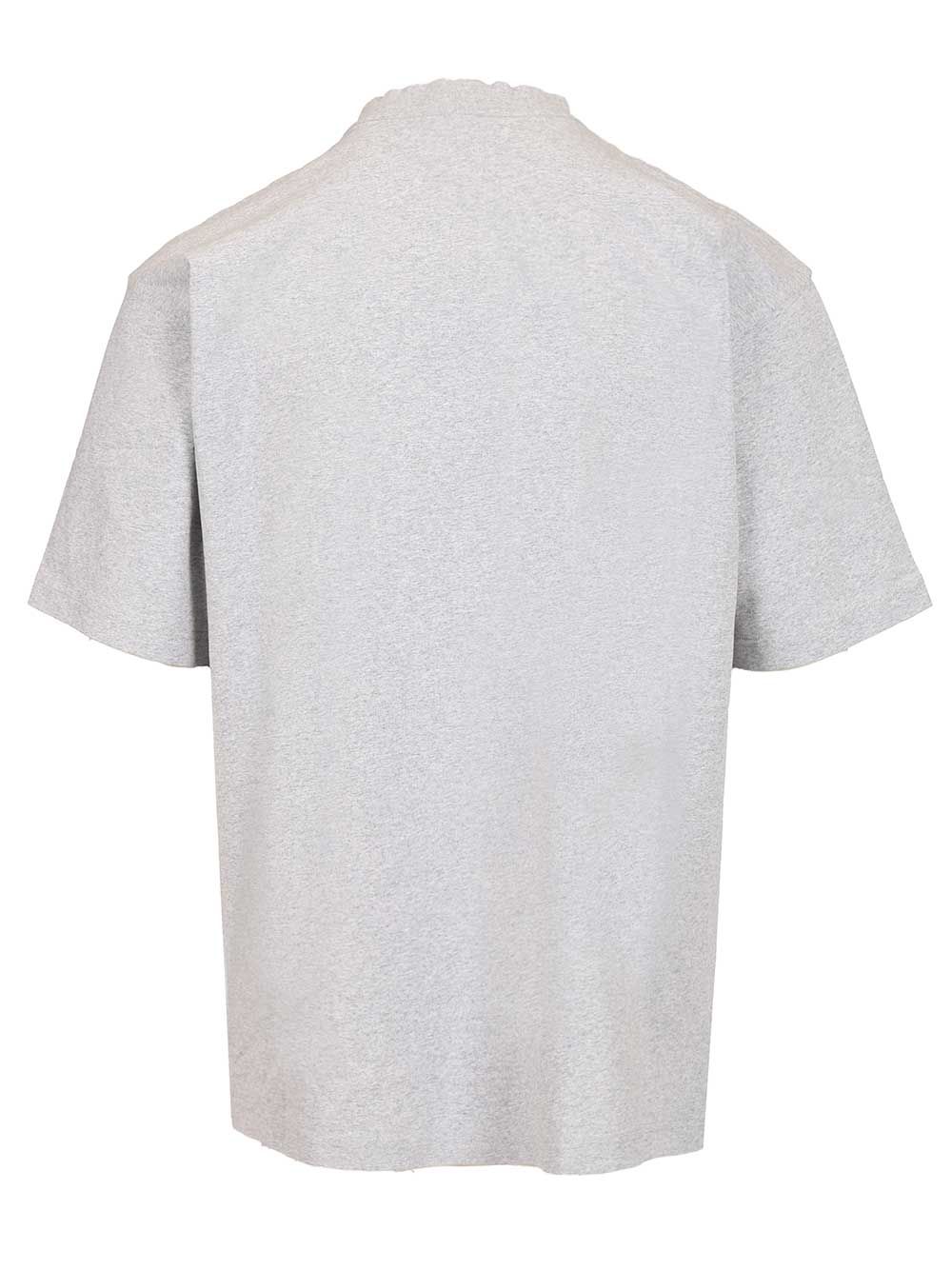 Balenciaga Cursive T-Shirt - Grey | e0519e4232db780c0d96536f99907bfaf2f25db5