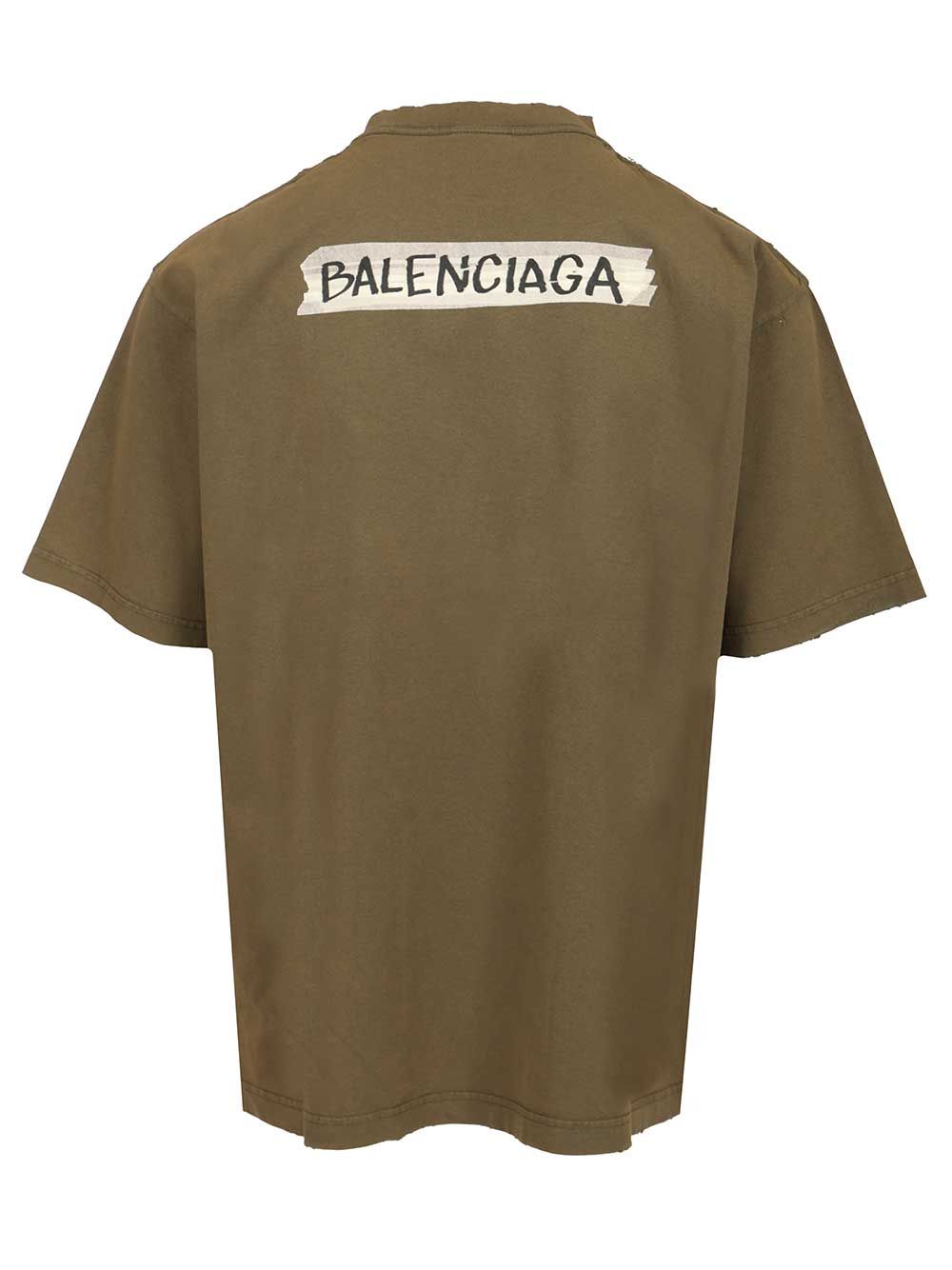 Balenciaga Masking Tape T-Shirt - Verde | c567b3597cb78037039400105f5e12c6b820f5bc