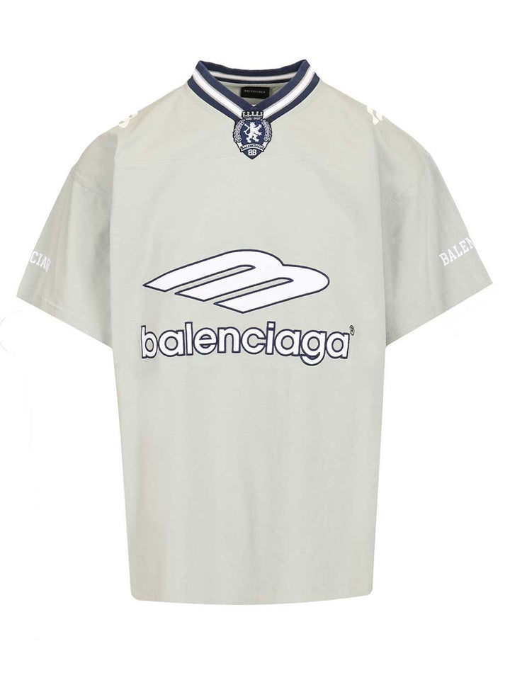 Balenciaga 3b Football T-Shirt - Grey | c8a26b618deaa3f1f8e315620912e56233d50efe