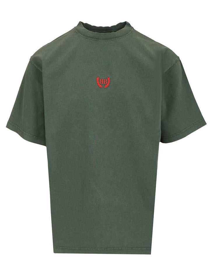 Balenciaga Laurel T-Shirt - Verde | 6357b643f48e59fc829f1b6bb96efb0a00ac73aa