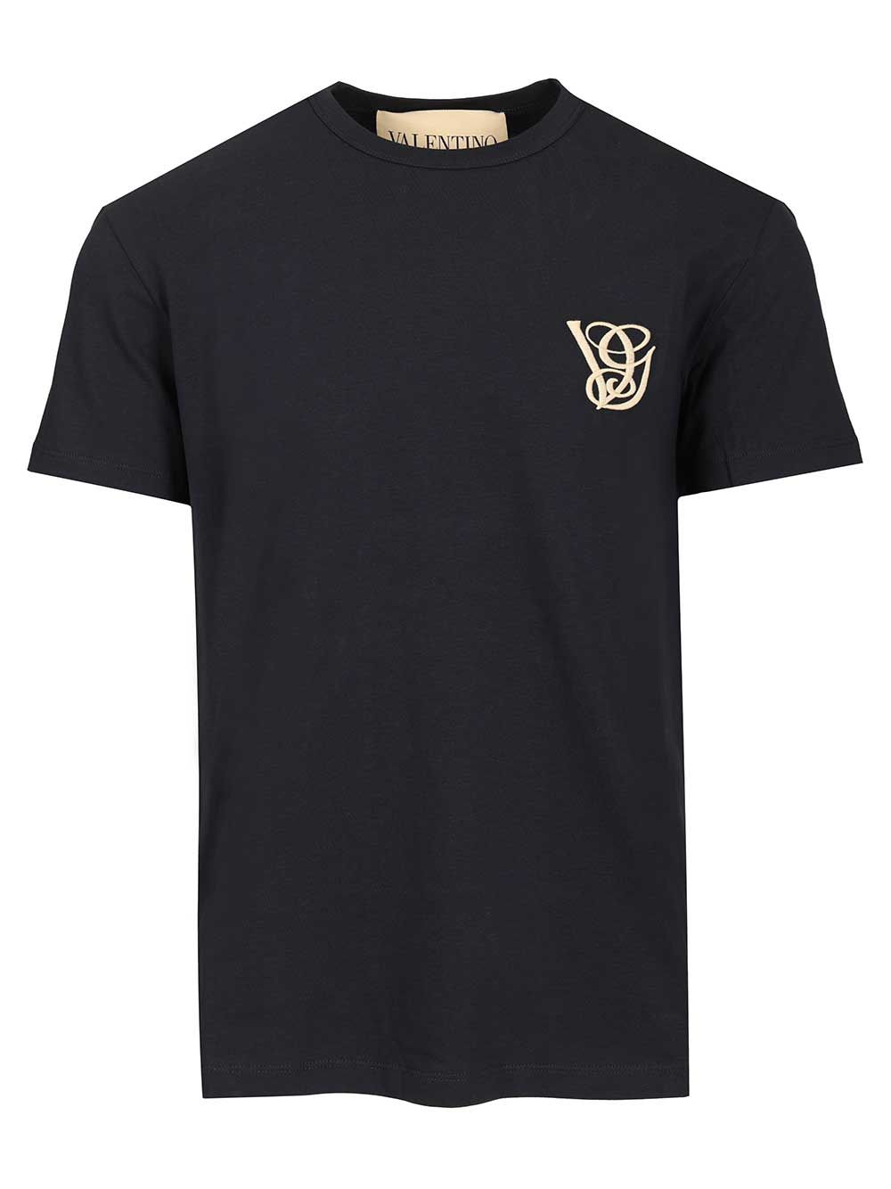 Valentino Garavani Cotton Jersey T-Shirt - Blu | 7e506df793c4c9b944068cc1bc2525cd6b36e9cd