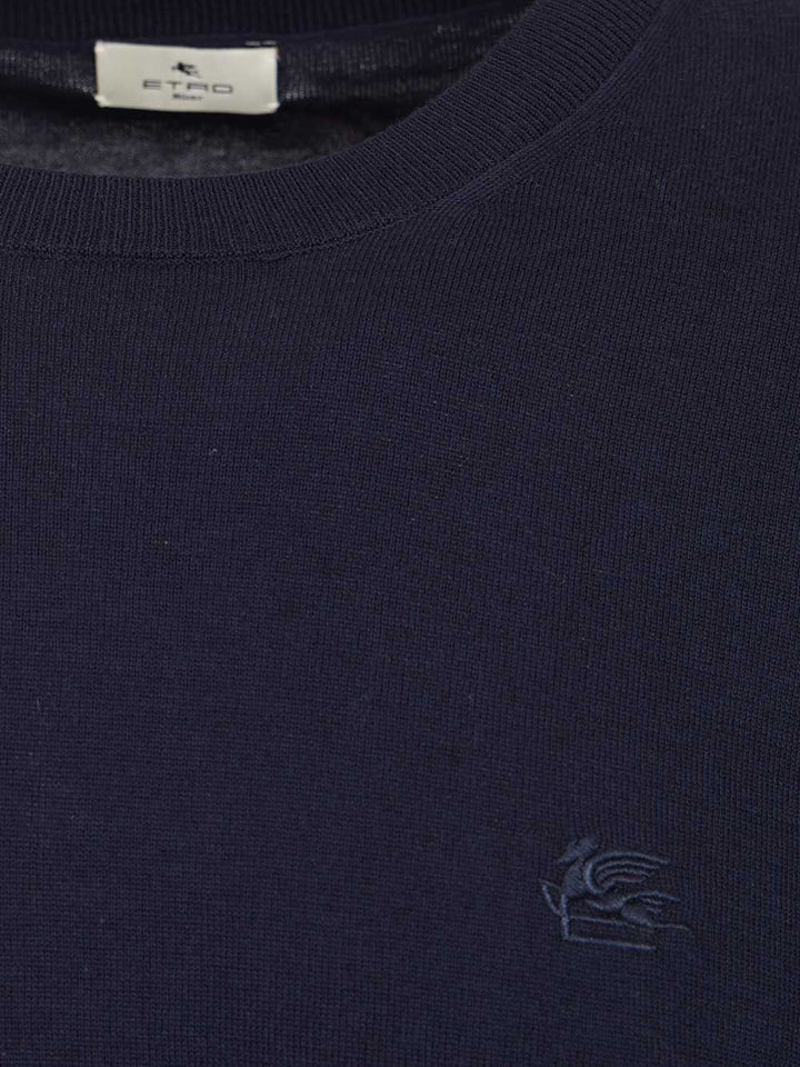 Etro Cotton Sweater Knitwear - Blu | 983f80085787d95171a3f0c4a631352dbb929748