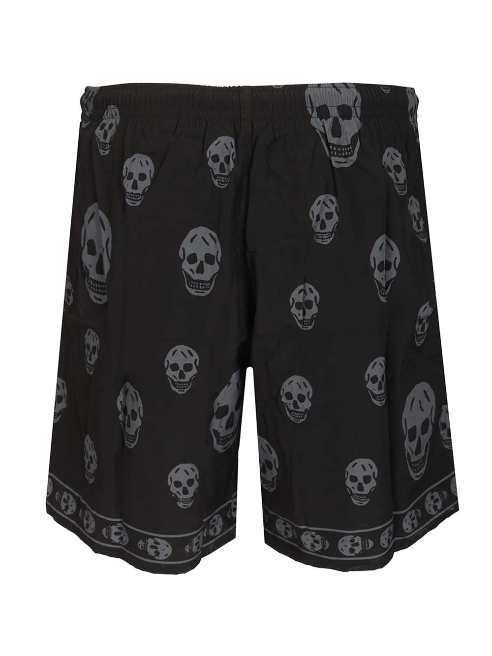 Mcqueen Swim Shorts With Skull Motif Trousers - Nero | ede4cd0bfeb6a90d07733d41523991658810dc1e