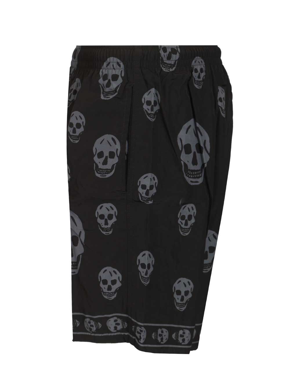 Mcqueen Swim Shorts With Skull Motif Trousers - Nero | 4e60923a5577899b2d3300c6b5a6f797143b72ee
