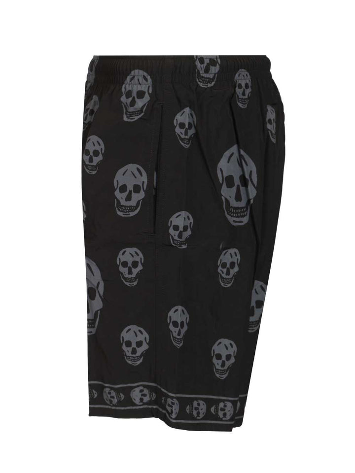 Mcqueen Swim Shorts With Skull Motif Trousers - Nero | 4e60923a5577899b2d3300c6b5a6f797143b72ee
