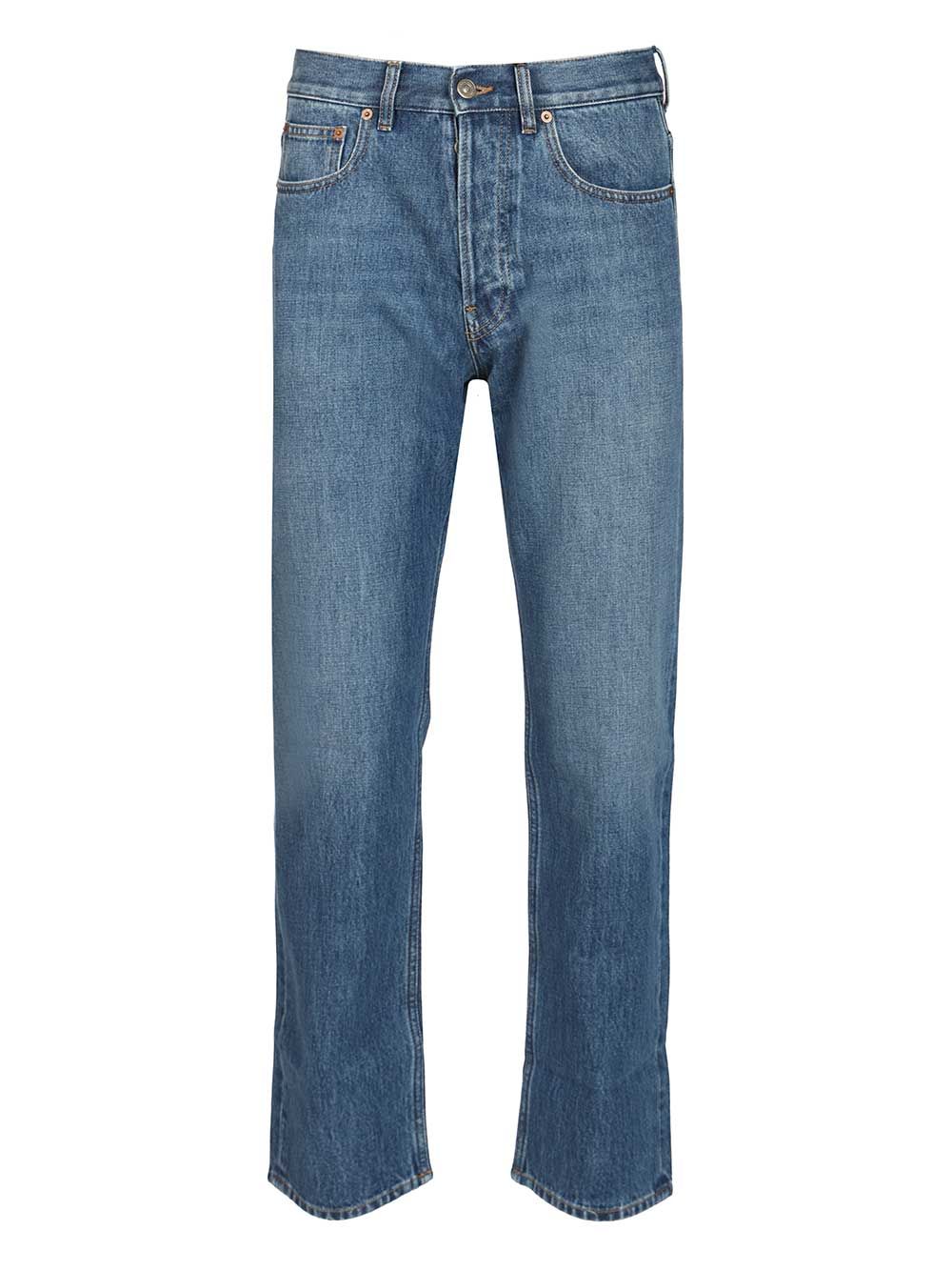 Valentino Garavani Straight Leg Jeans - Blu | 328e8fd0a2277e8ecee715fe2f95a5a5810394b4