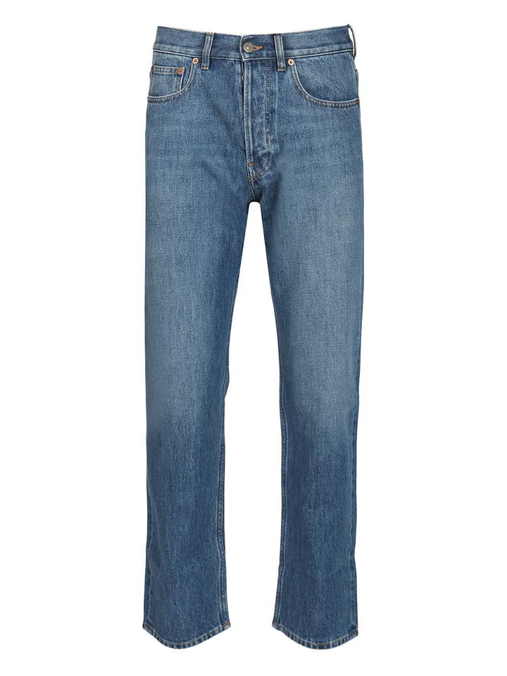 Valentino Garavani Straight Leg Jeans - Blu | 328e8fd0a2277e8ecee715fe2f95a5a5810394b4