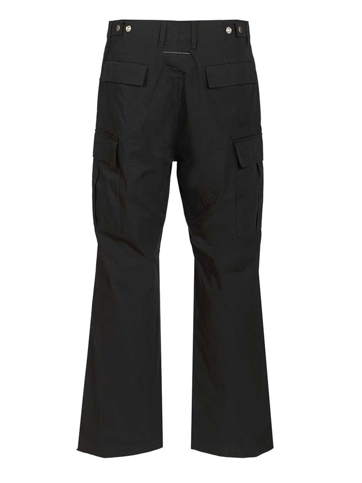 Mm6 Maison Margiela Cotton Cargo Pants Trousers - Nero | 6f23df569a3966d3aaab8ea056e9f6f2f4a66c4a