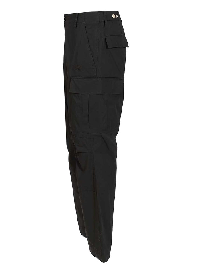 Mm6 Maison Margiela Cotton Cargo Pants Trousers - Nero | 7d5bab6f83d0987df176767754803affaafbccc3