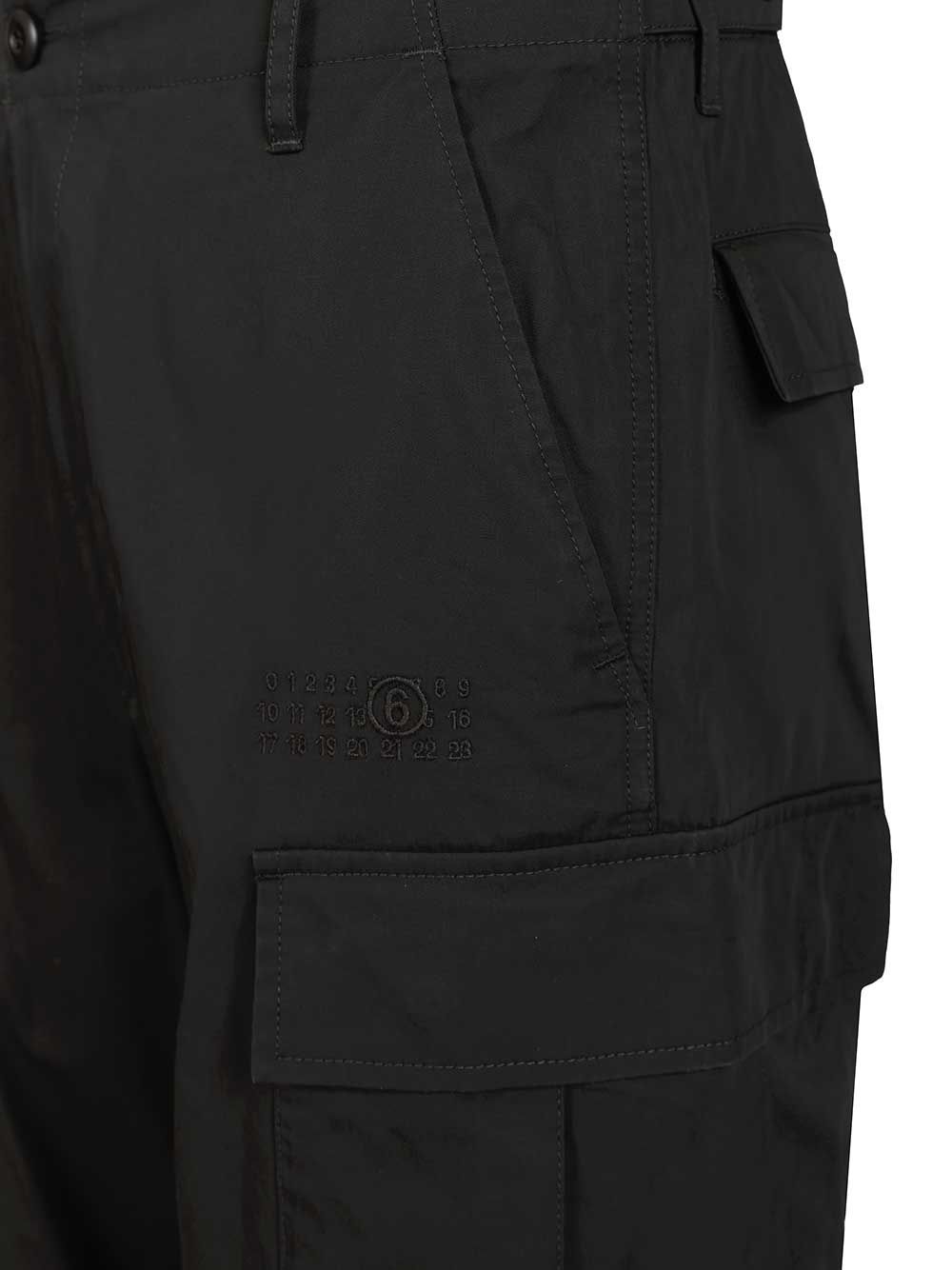 Mm6 Maison Margiela Cotton Cargo Pants Trousers - Nero | b3548d642d078e0b5e31e9994007ddc4bf47c584