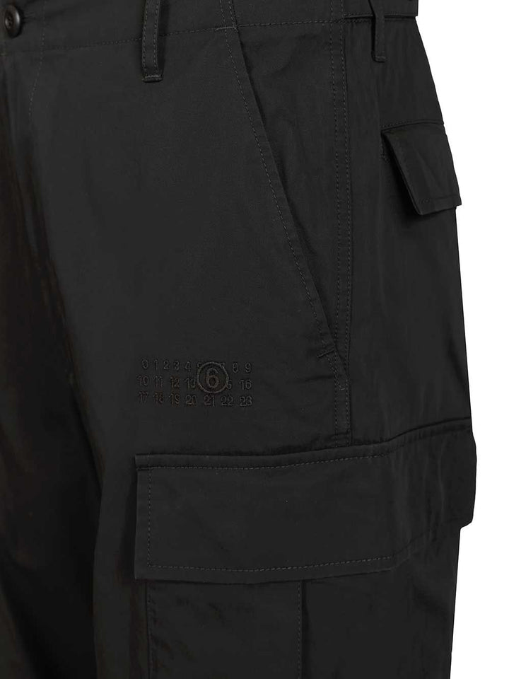 Mm6 Maison Margiela Cotton Cargo Pants Trousers - Nero | b3548d642d078e0b5e31e9994007ddc4bf47c584