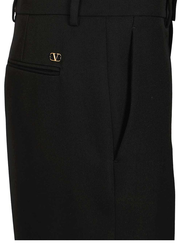 Valentino Garavani Formal Wool Trousers - Nero | 3d8a5b4c98476a04eecc91b53a2b0d12373a1d36