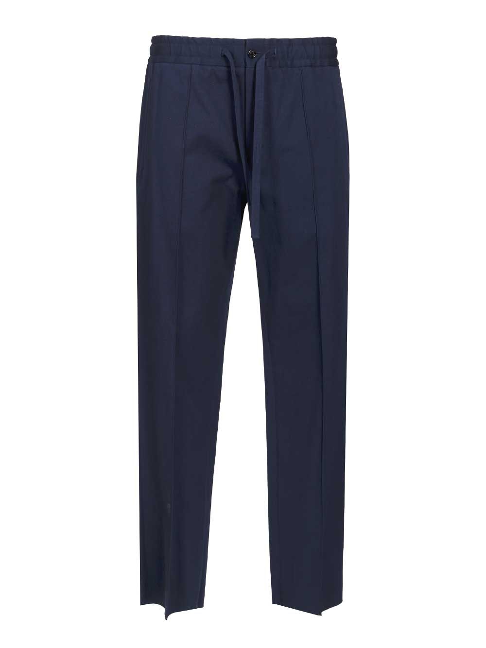 Valentino Garavani Classic  With Pleats Trousers - Blu | 47b72a0a31907a91a4e45d909e7f88a81ab2821f