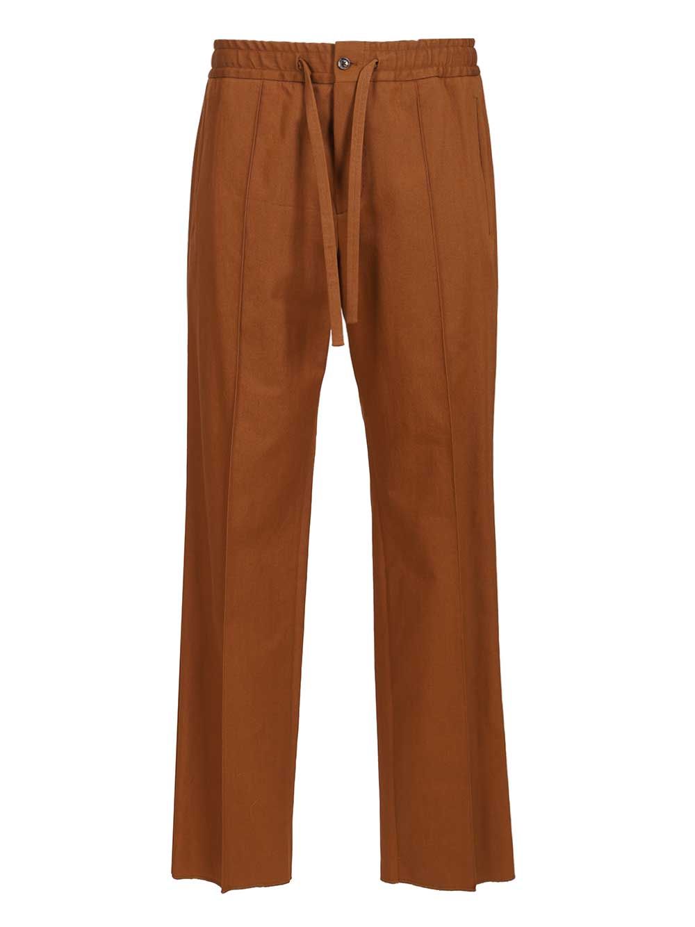 Valentino Garavani Classic  With Pleats Trousers - Marrone | 8c23b1fb4abb5425f8c934a177e58266dc6ba6a3
