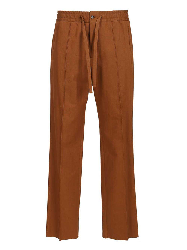 Valentino Garavani Classic  With Pleats Trousers - Marrone | 8c23b1fb4abb5425f8c934a177e58266dc6ba6a3
