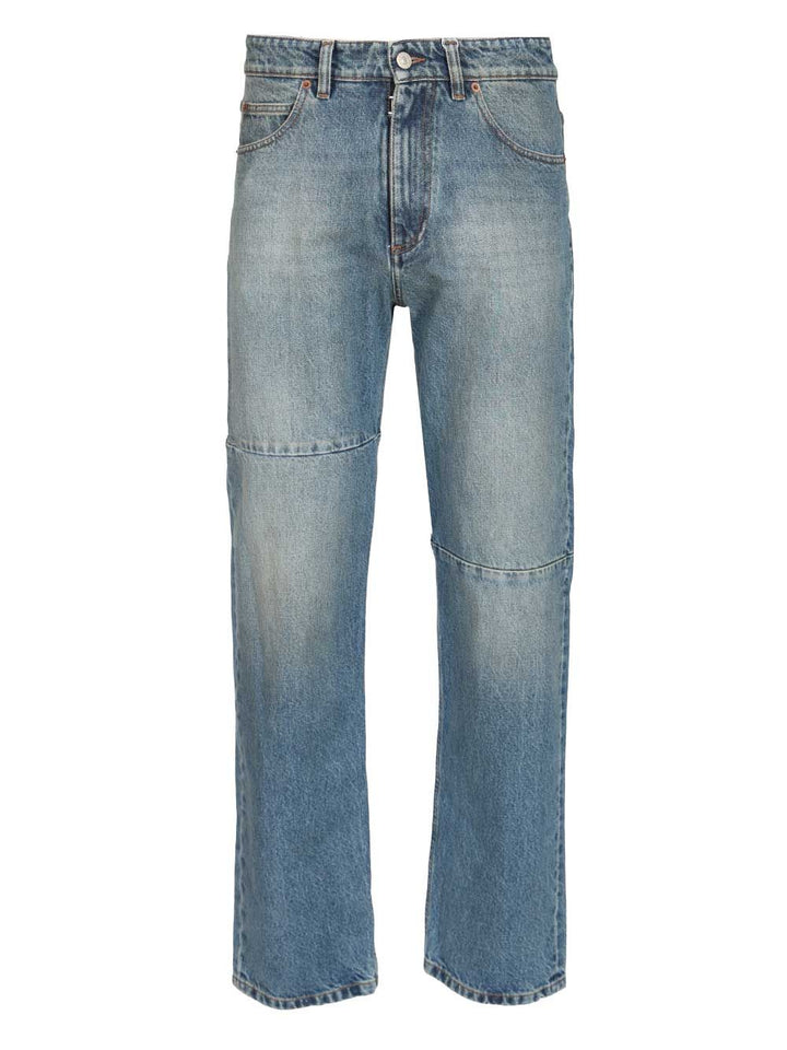 Mm6 Maison Margiela Straight Leg Jeans - Blu | c71bd0ed7f3f78aa6c7d1c13b8695f9665c13c44