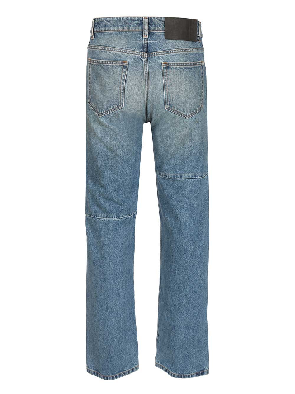 Mm6 Maison Margiela Straight Leg Jeans - Blu | 35408f2587e7678da46e9cd585d9a8b33dbaf2f9
