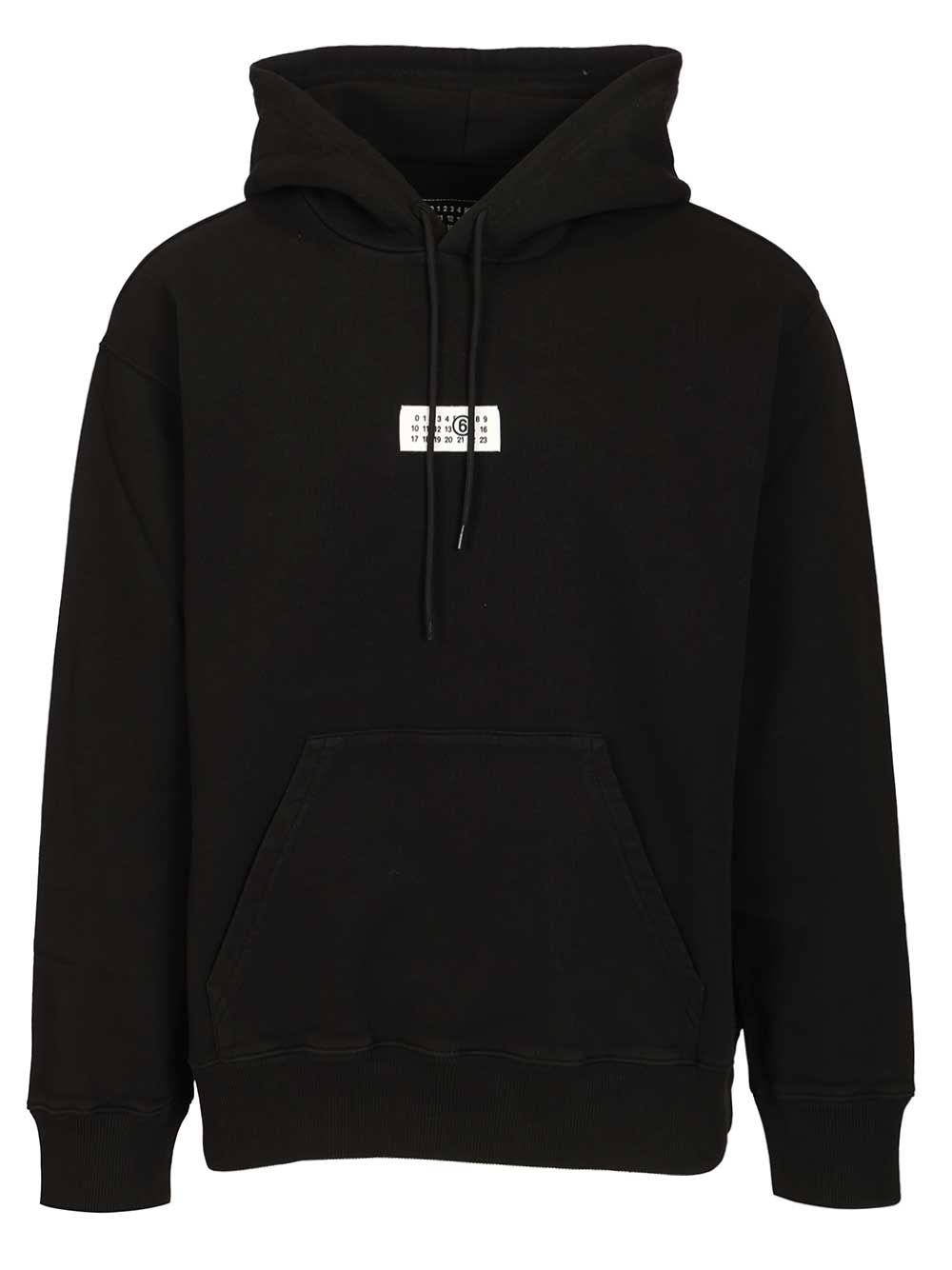 Mm6 Maison Margiela Numeric Hoodie Sweatshirts - Nero | 58b1c4cad7e3db96fa72923a28ee7f54fa97794c