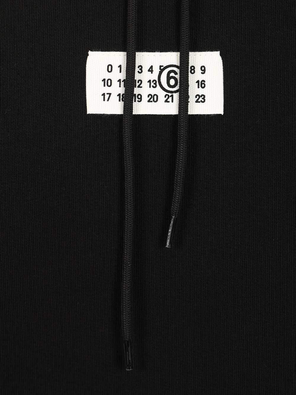 Mm6 Maison Margiela Numeric Hoodie Sweatshirts - Nero | 5d12c1b0ea012f50a2c6146d9c315435af15539d