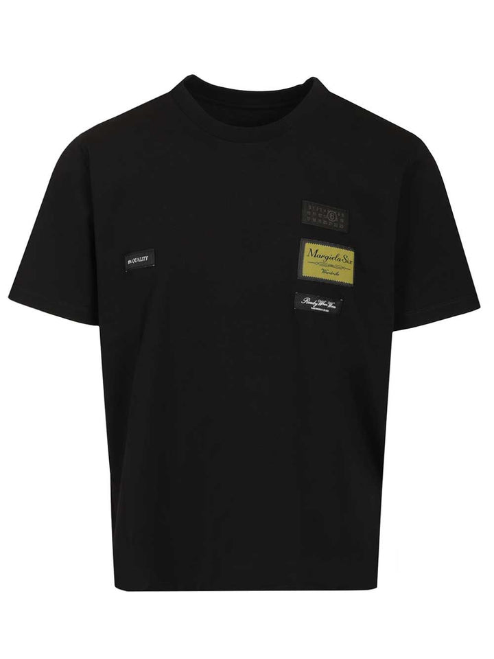 Mm6 Maison Margiela Cotton Jersey T-Shirt - Nero | a54d8a0ad16e7f6b509d053700d0e17f209c28ab