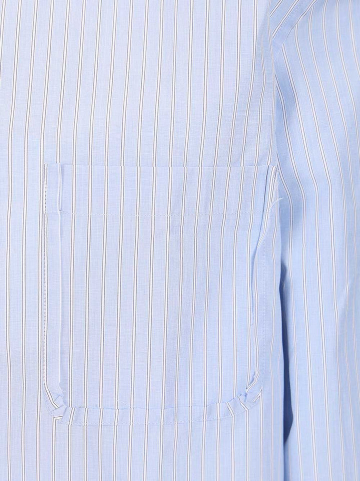 Maison Margiela Tailored Striped Cotton Shirt Shirts - Blu | 9d181239574df25bc0fe2d0d540192f42e0b57d4