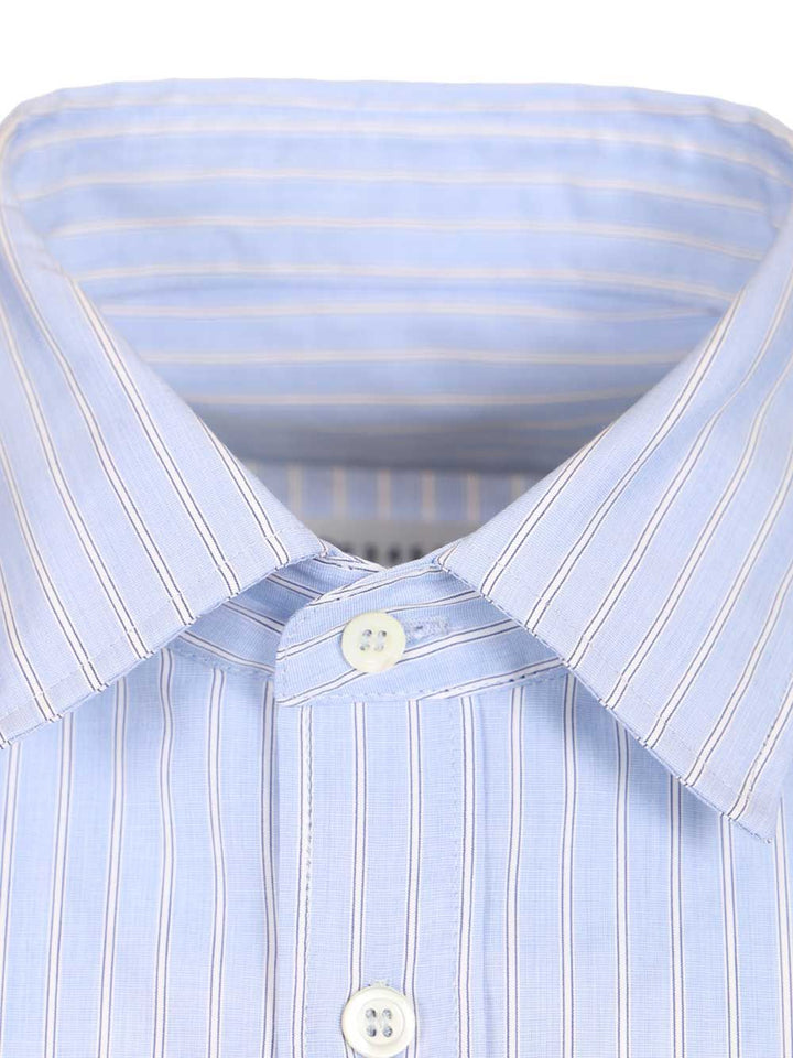 Maison Margiela Tailored Striped Cotton Shirt Shirts - Blu | b96c45d3acefb01c94670a6be12391685bb72d4e