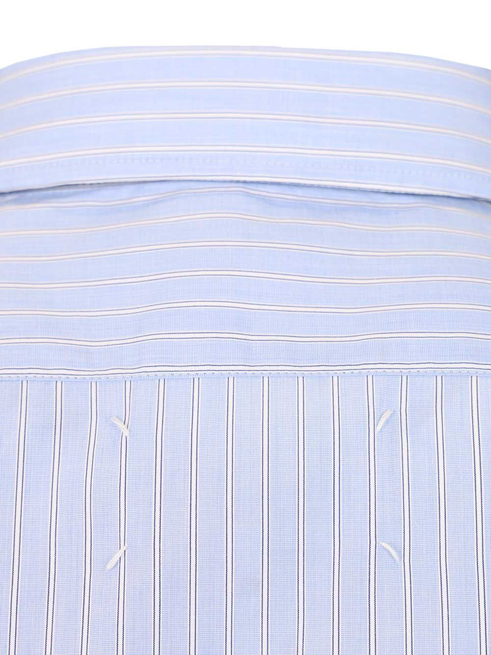 Maison Margiela Tailored Striped Cotton Shirt Shirts - Blu | c12781e74757a87bba22901f8caaac5a3e21d6f6