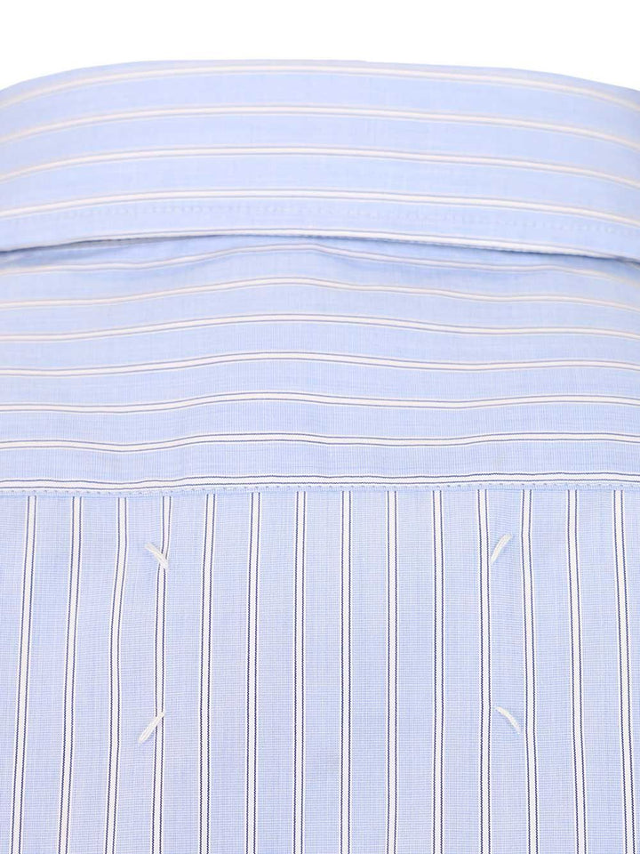 Maison Margiela Tailored Striped Cotton Shirt Shirts - Blu | c12781e74757a87bba22901f8caaac5a3e21d6f6