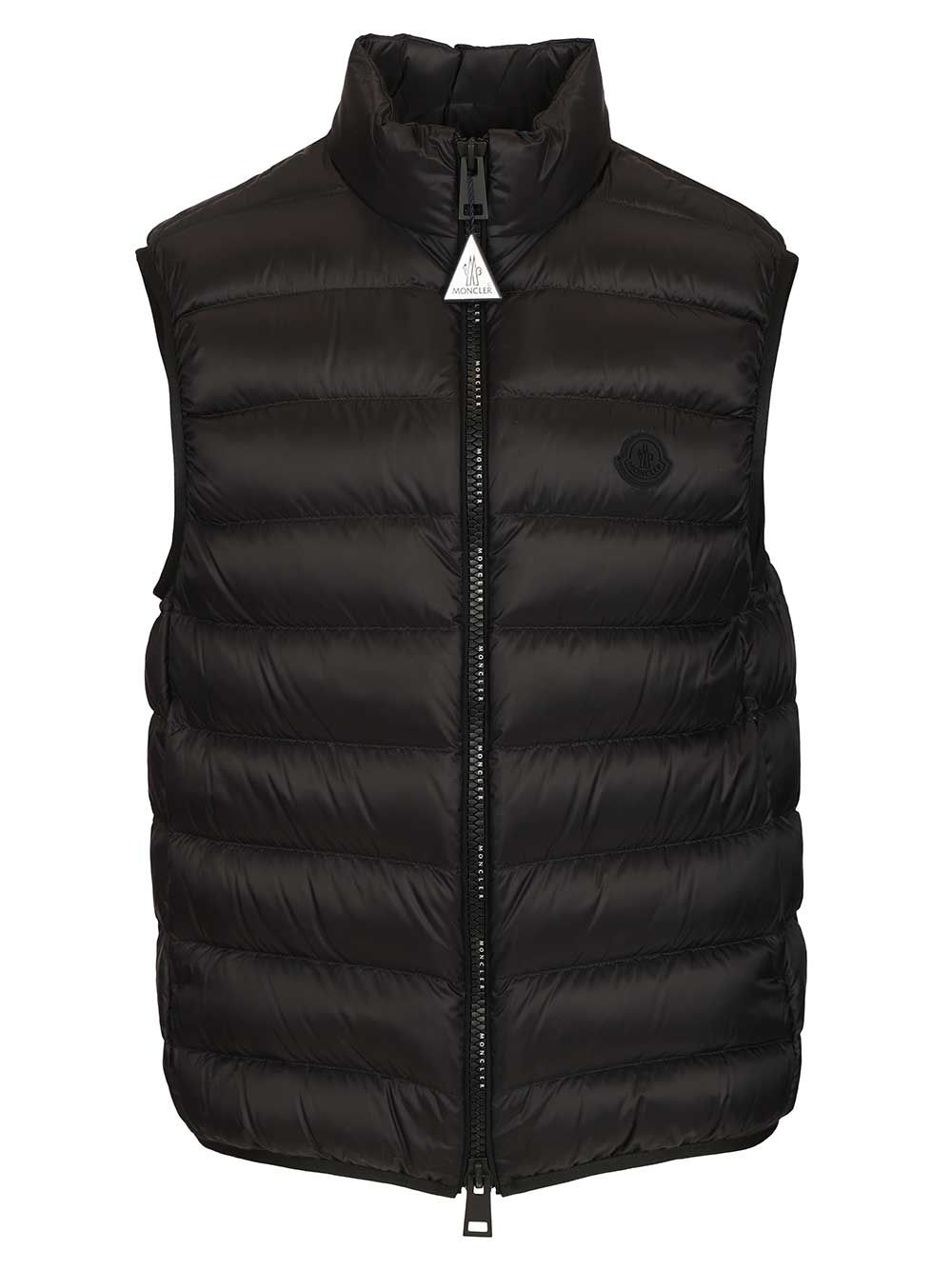 Moncler Deneb Down Padded Vest Coats - Nero | 827cbaff68d8a7b6832088c4c5243300d2fe7257