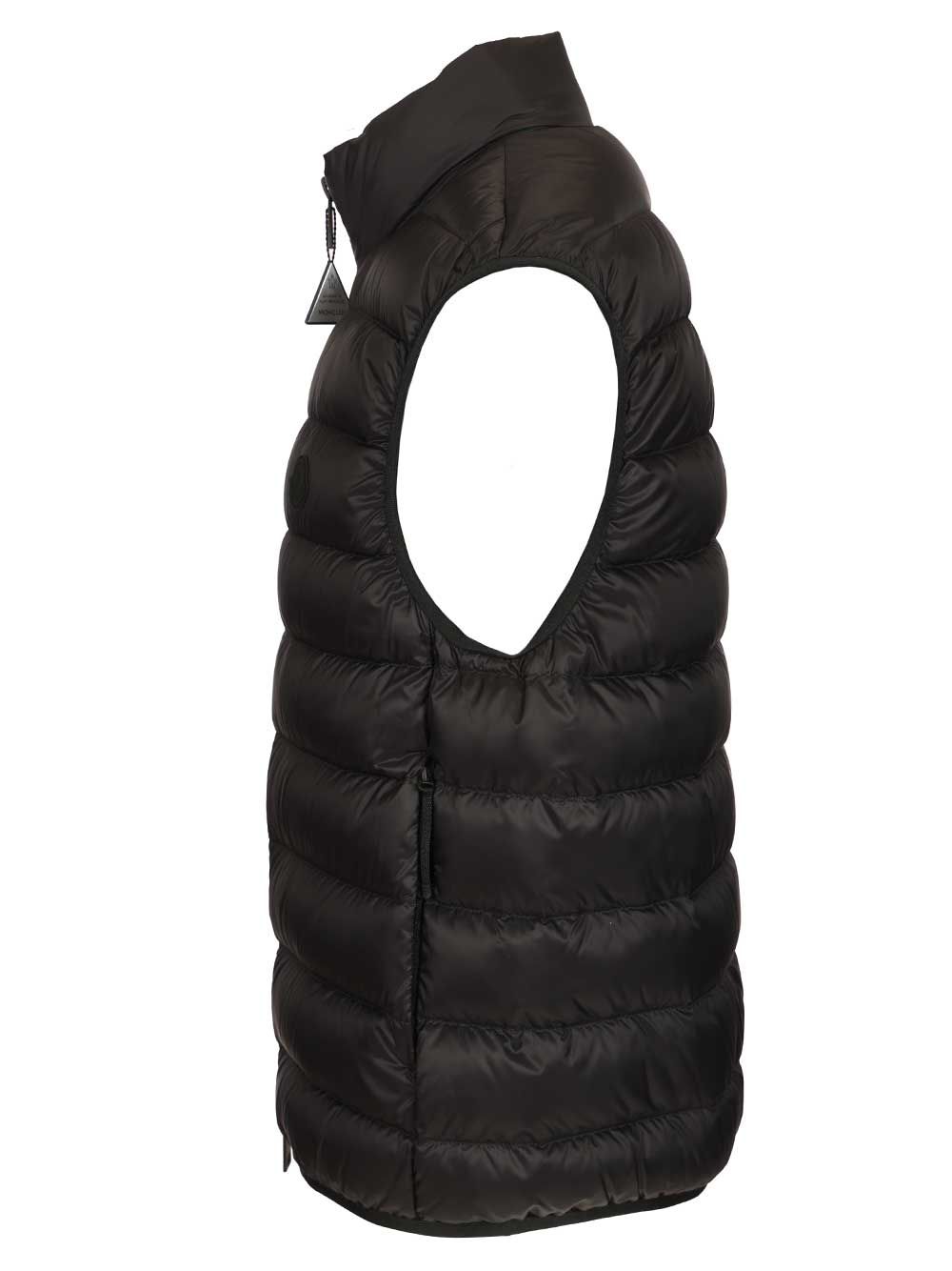 Moncler Deneb Down Padded Vest Coats - Nero | 8c92eb1465b5a535e229f1c6d21e58544ec826f8
