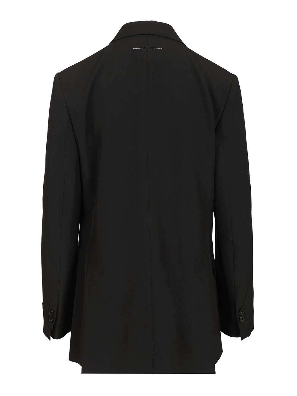 Mm6 Maison Margiela Double-Breasted Blazer Giacche - Nero | 4dd7fb359b4aa93a02557bb06f80660b346f0dcd