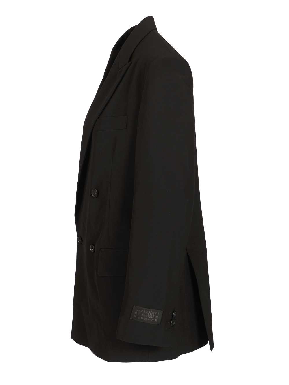 Mm6 Maison Margiela Double-Breasted Blazer Giacche - Nero | cece17102a828b7d4b66867a0b3c68681ad2fee8
