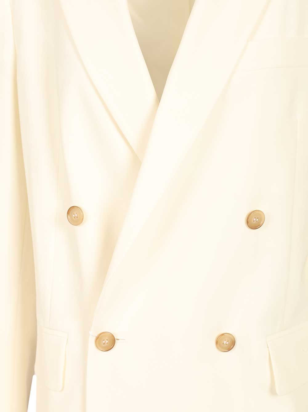 Mm6 Maison Margiela Double-Breasted Blazer Giacche - Beige | 50b5d18bc778e3cab5311144379ec802fb7e3716