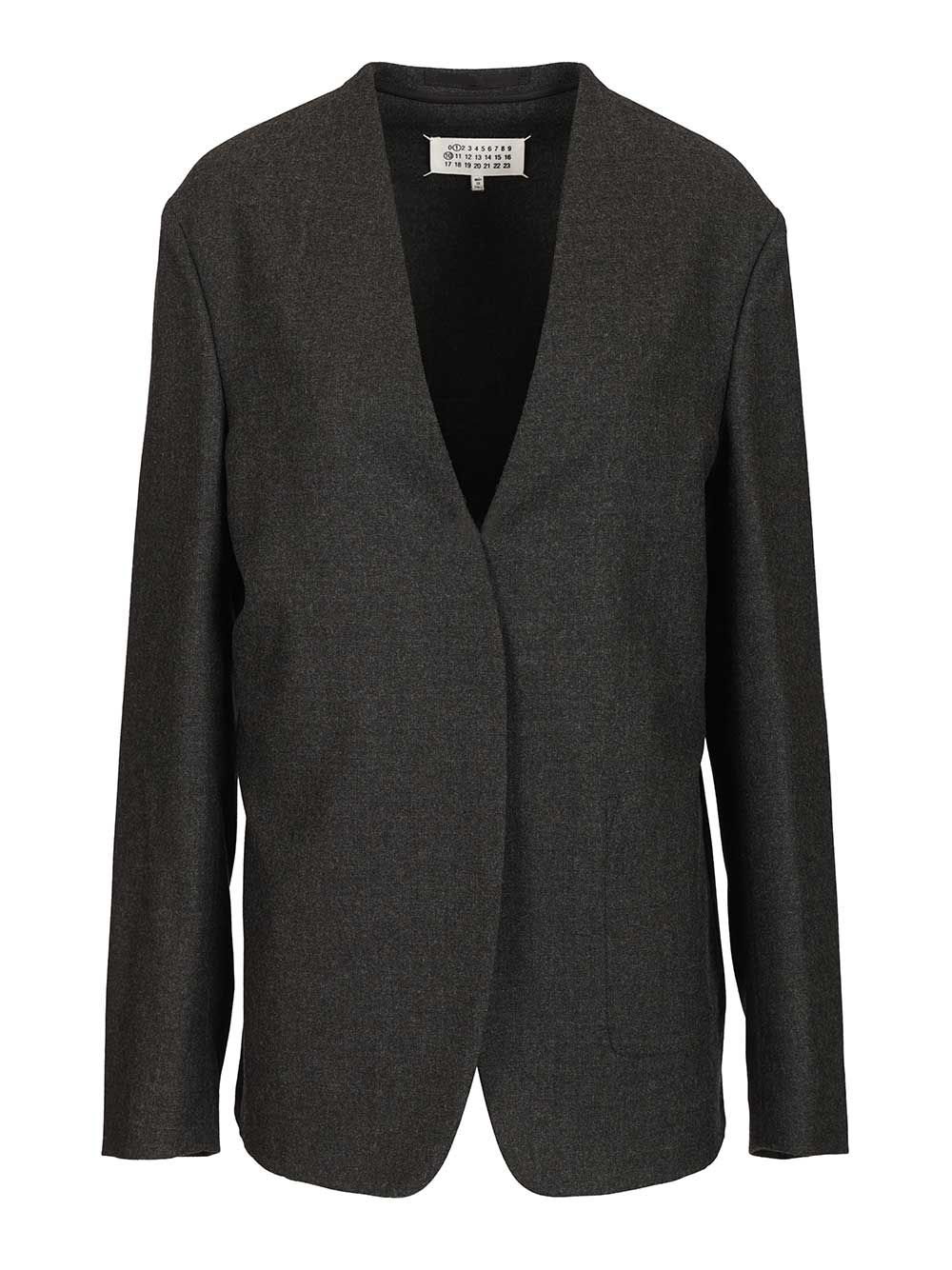 Maison Margiela Minimal Wool Jacket Giacche - Grey | 055c208de3135e6ab75934307fd4e78bc4f77e9f