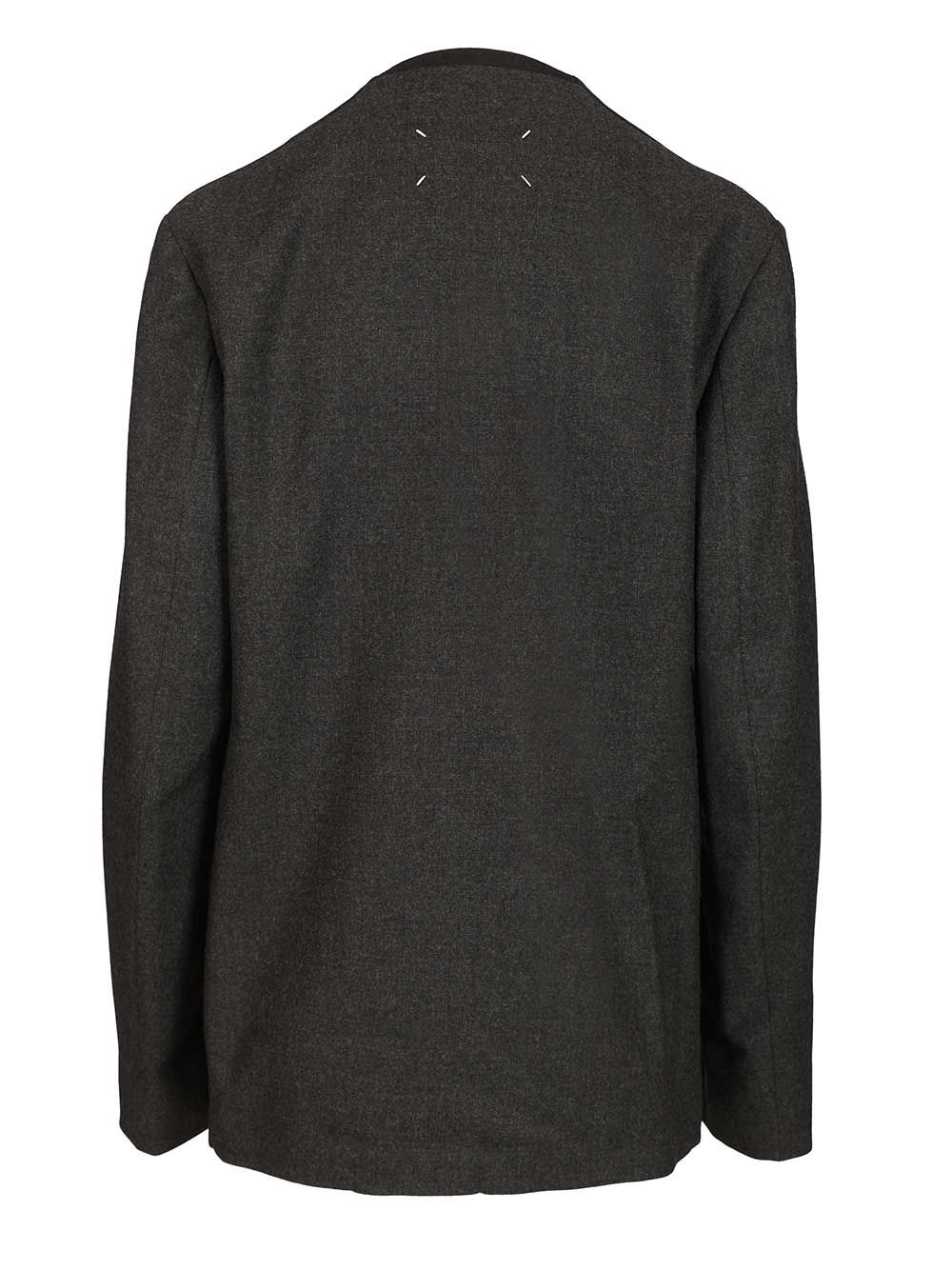Maison Margiela Minimal Wool Jacket Giacche - Grey | 6da454d971368a7ed024acad5af675e90f54bd53