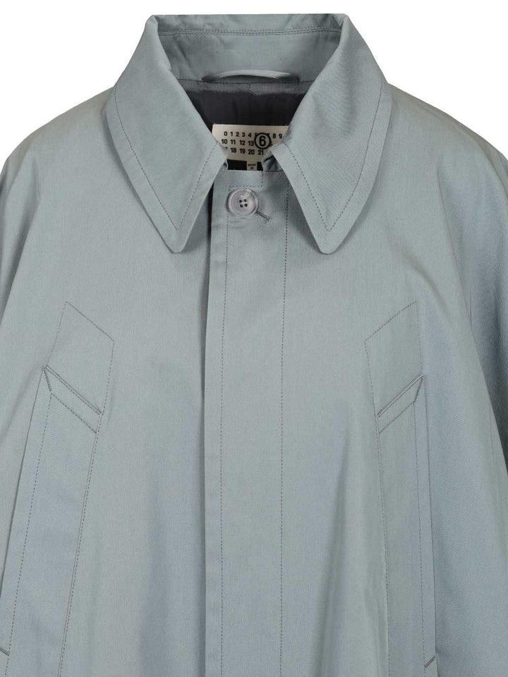 Mm6 Maison Margiela Mm6 Margiela Trench Coat Coats - Blu | a93c1258d21b418851fdd6dd892e1bfea48d18da