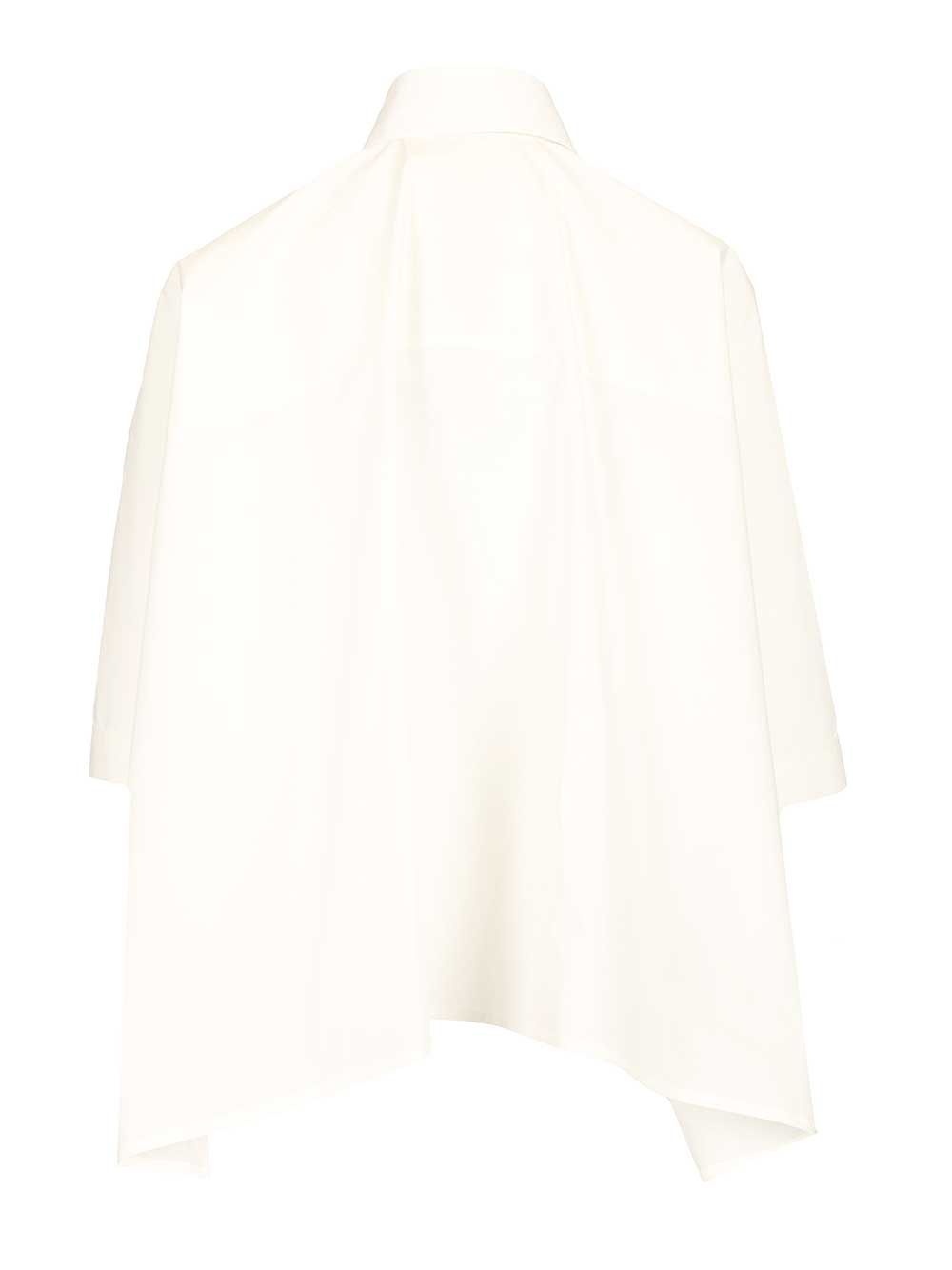 Mm6 Maison Margiela Cropped Shirt Shirts - Bianco | 24ab80c0b1963b32ea2bd2aa60b13ae64e79c542