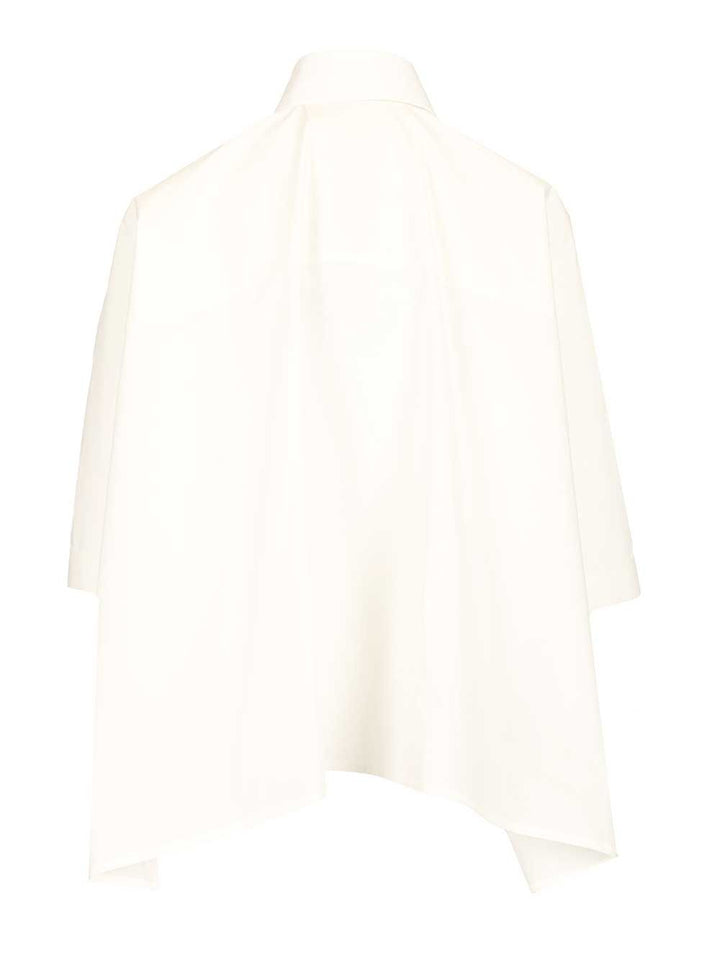 Mm6 Maison Margiela Cropped Shirt Shirts - Bianco | 24ab80c0b1963b32ea2bd2aa60b13ae64e79c542