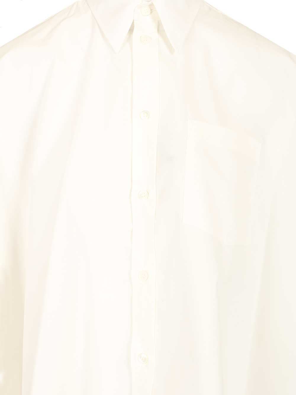 Mm6 Maison Margiela Cropped Shirt Shirts - Bianco | c5c316a8ba1a488ae9602c3bf8596e57d64c62d2