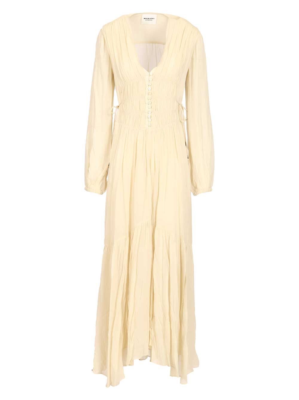 Marant Etoile Briane Long Dress Abiti - Beige | d4993ede052d7bdcdb019abcc648e544b43be583