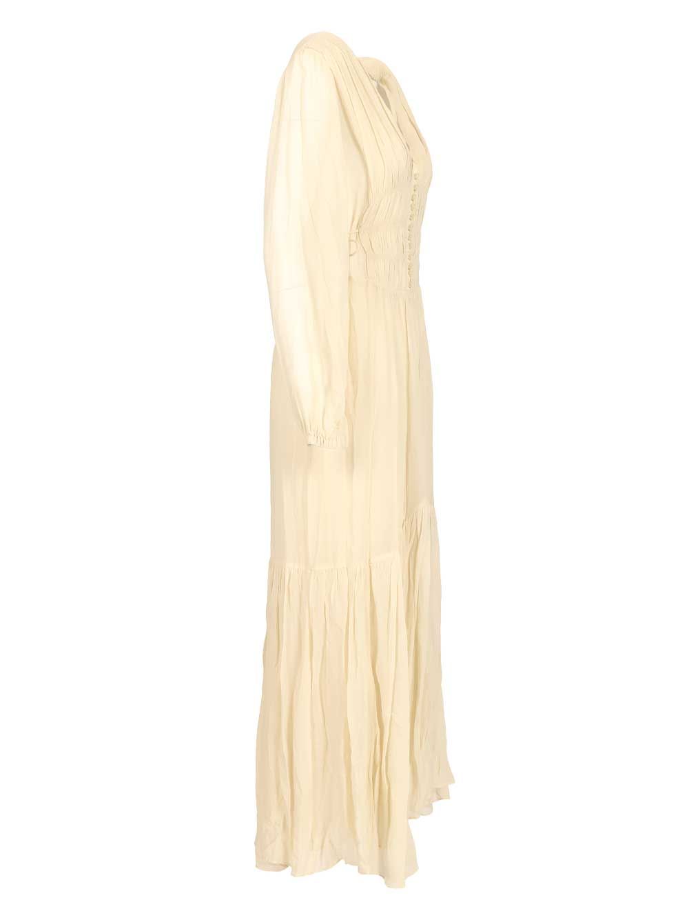 Marant Etoile Briane Long Dress Abiti - Beige | 166b428344936ad0c523ac9eff0348a3a57bc571