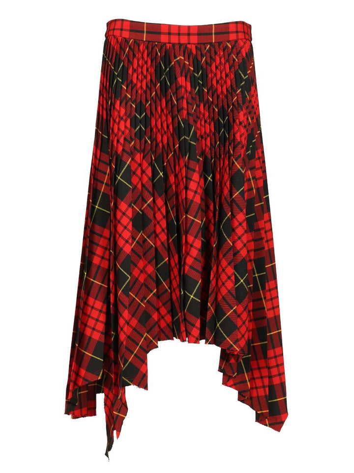 Mcqueen Macqueen Tartan Asymmetric Skirt Gonne - Rosso | a1f88db89e1c42e733139cd4b77e8a619e89905f
