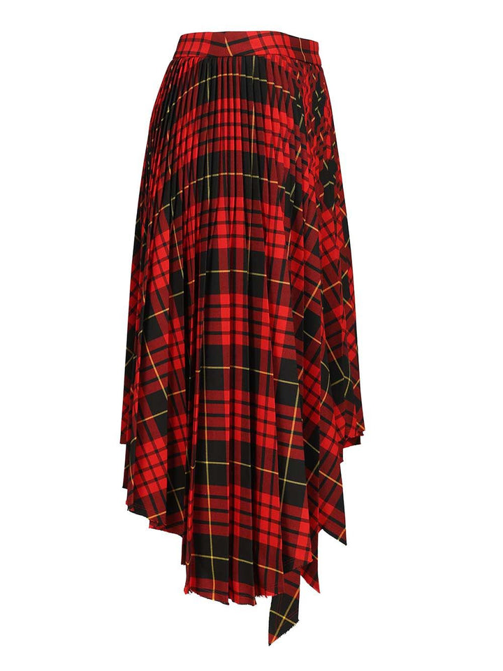 Mcqueen Macqueen Tartan Asymmetric Skirt Gonne - Rosso | eb57a7e24422c36876fa06d8aebfbb33ce102671